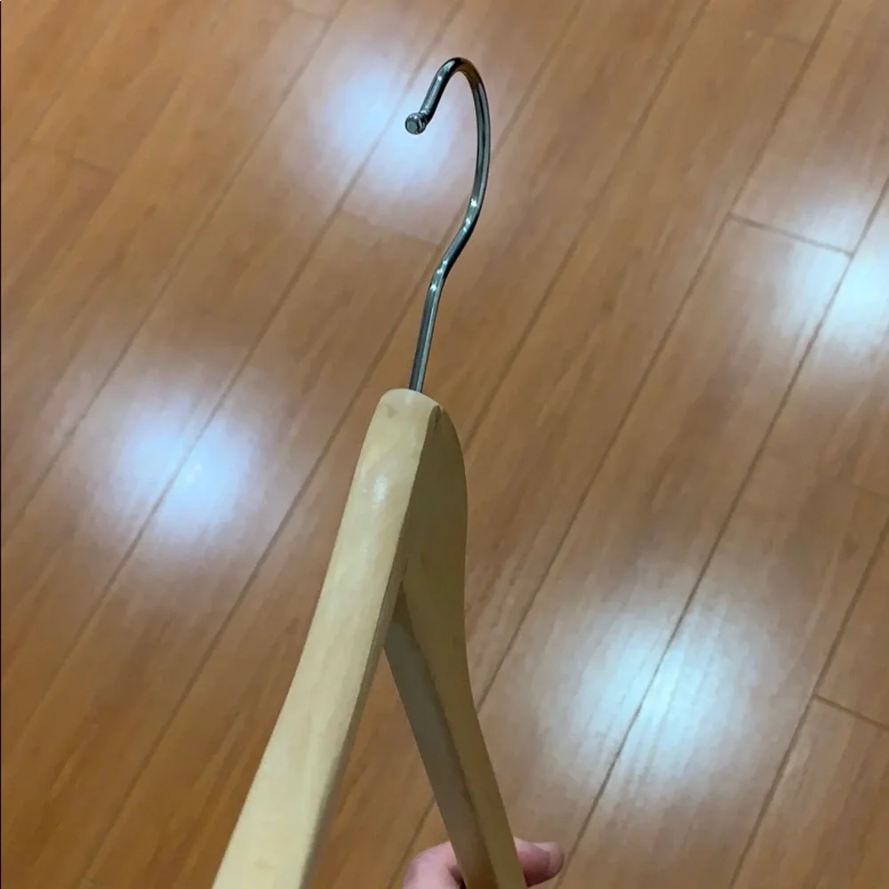 Box of Wooden IKEA Hangers